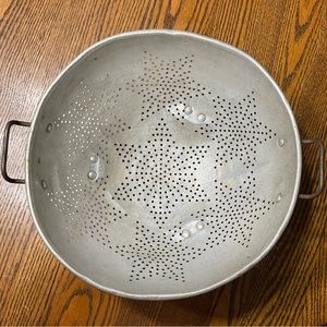 Vintage metal colander